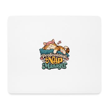 Professional Nap Manager Katze – Lustiges Katzen R - Mousepad (Querformat) - Weiß - Vorne