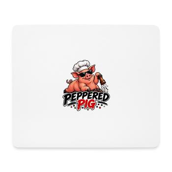 Peppered Pig Kochchef Cartoon - Mousepad (Querformat) - Weiß - Vorne
