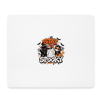 Stay Spooky Halloween Cats & Ghost Streetwear #cat - Mousepad (Querformat) - Weiß - Vorne
