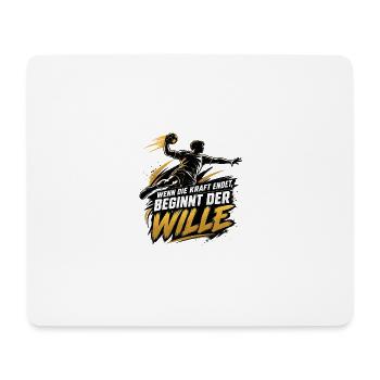 Handball Motivation - Mousepad (Querformat) - Weiß - Vorne