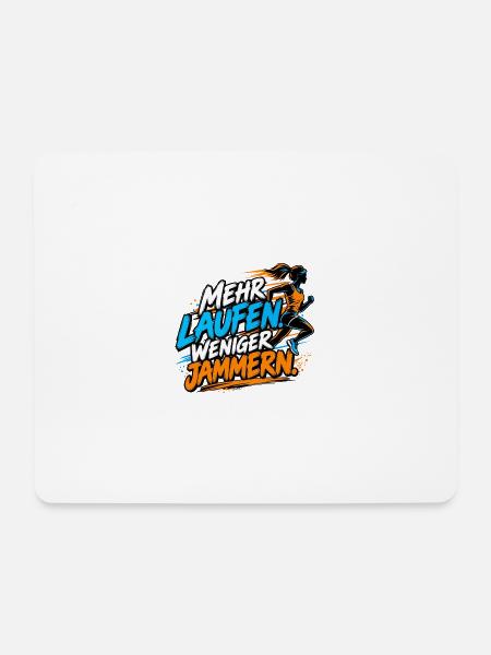 Joggen - Mehr Laufen - Joggerinnen - Mousepad (Querformat) - Weiß