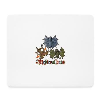 Mittelalterliche Fledermäuse - Mousepad (Querformat) - Weiß - Vorne