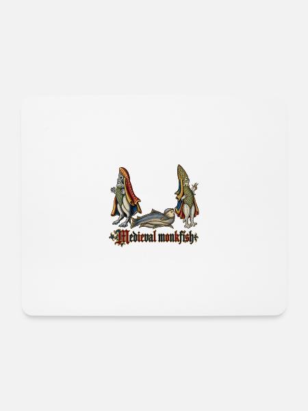 Mittelalterlicher Seeteufel - Mousepad (Querformat) - Weiß