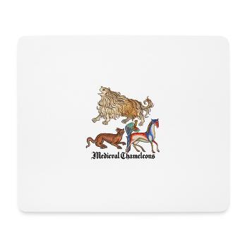 Mittelalterliche Chamäleons - Mousepad (Querformat) - Weiß - Vorne