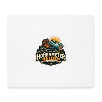Höhenmeter Helden – Weg macht stark - Mousepad (Querformat) - Weiß - Vorne