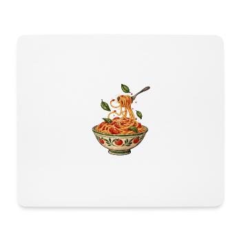 Spaghetti Schüssel Illustration - Mousepad (Querformat) - Weiß - Vorne