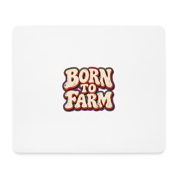 Born to Farm Retro Schrift - Mousepad (Querformat) - Weiß - Vorne