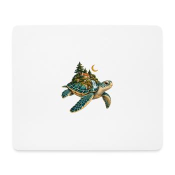 Insel auf der Arche: Magic Turtle - Mousepad (Querformat) - Weiß - Vorne