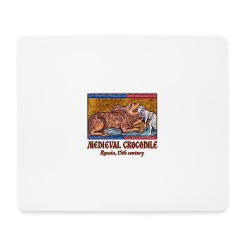 Mittelalterliches Krokodil-Russland, 15. Jahrhundert - Mousepad (Querformat) - Weiß - Vorne