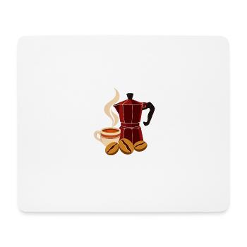 Mokkazauber Kaffee-Set - Mousepad (Querformat) - Weiß - Vorne