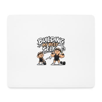 Mein bestes Ich aufbauen - Mousepad (Querformat) - Weiß - Vorne