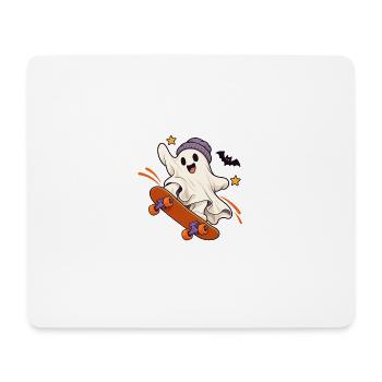 Geist Skateboard Halloween - Mousepad (Querformat) - Weiß - Vorne
