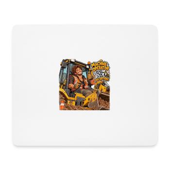 Maschinenbediener: Baugeist - Mousepad (Querformat) - Weiß - Vorne