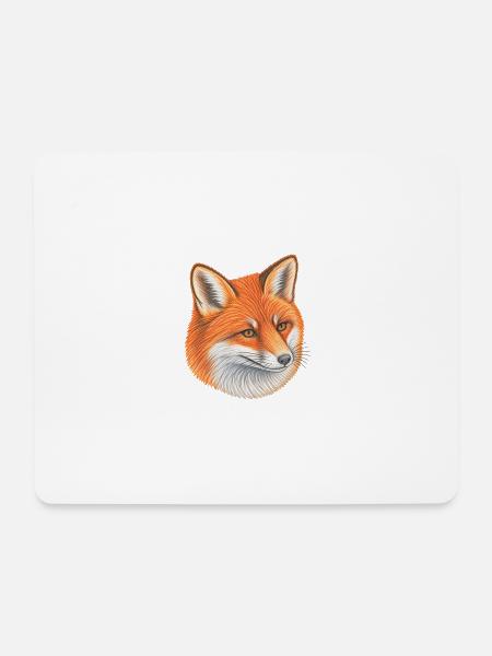 Roter Fuchs illustriert hell und warm - Mousepad (Querformat) - Weiß