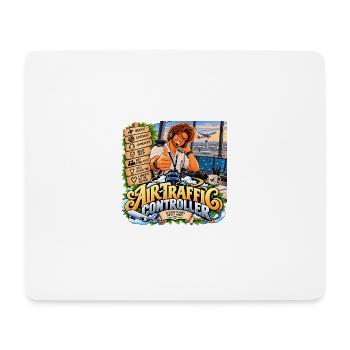 Fluglotse gezeigt - Mousepad (Querformat) - Weiß - Vorne
