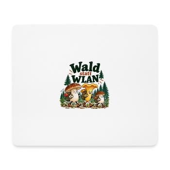 Wald statt WLAN - Mousepad (Querformat) - Weiß - Vorne