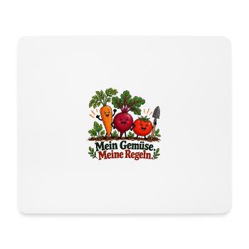 Mein Gemüse meine Regeln - Mousepad (Querformat) - Weiß - Vorne