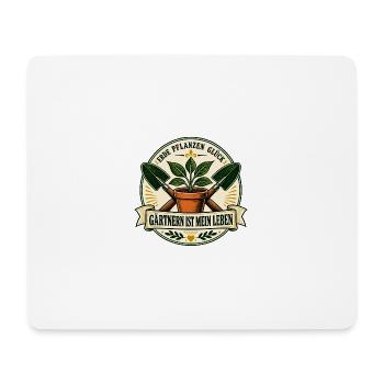 Gärtnern ist mein Leben - Mousepad (Querformat) - Weiß - Vorne