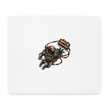KOSMISCHER ROCKER | Mixtape - Mousepad (Querformat) - Weiß - Vorne