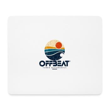 OFFBEAT – Retro Surf Logo - Mousepad (Querformat) - Weiß - Vorne