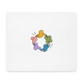 Verschieden, zusammen – Inklusion, Respekt und Nein zum Bu - Mousepad (Querformat) - Weiß - Vorne