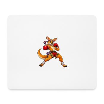 Muay Thai Känguru - Mousepad (Querformat) - Weiß - Vorne
