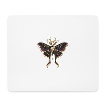 Mondmotte – Gothic Art mit Sternen - Mousepad (Querformat) - Weiß - Vorne
