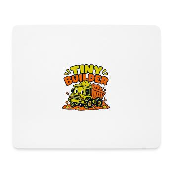 Tiny Builder – Lustiger Baustellen LKW für Kinder - Mousepad (Querformat) - Weiß - Vorne