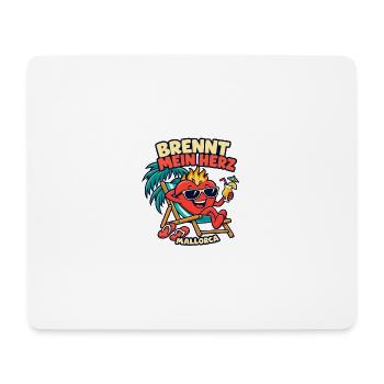 Brennt mein Herz – Mallorca - Mousepad (Querformat) - Weiß - Vorne