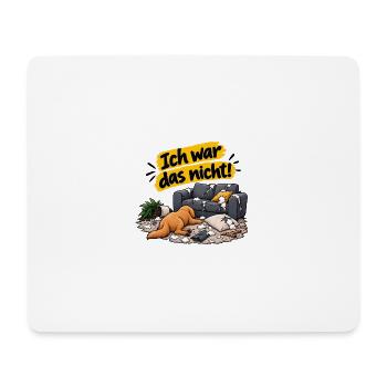 Ich war das nicht! – Lustiger Hund - Mousepad (Querformat) - Weiß - Vorne