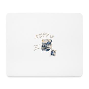 Good Boy Freiheit Reise-Stempel - Mousepad (Querformat) - Weiß - Vorne
