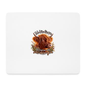 Highland Kuh Zuhören Spruch - Mousepad (Querformat) - Weiß - Vorne