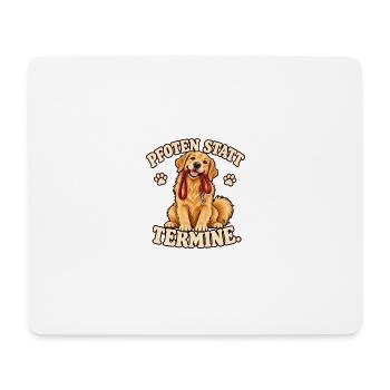 Pfoten statt Termine - Golden Retriever - Mousepad (Querformat) - Weiß - Vorne