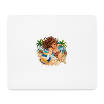 Sandtaucher-Volleyballrettung - Mousepad (Querformat) - Weiß - Vorne