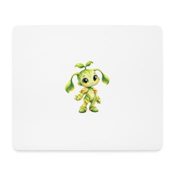Grünes Pflanzwesen Charme - Mousepad (Querformat) - Weiß - Vorne