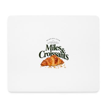 Zuerst laufen, später Croissant – Running & Coffee Club - Mousepad (Querformat) - Weiß - Vorne