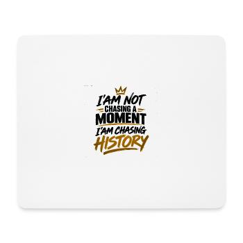 Der Geschichte nachjagen, keine Sekunde - Mousepad (Querformat) - Weiß - Vorne