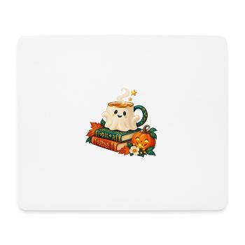 Verzauberte Tasse Herbstbücher - Mousepad (Querformat) - Weiß - Vorne