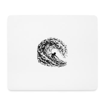 Surfer Welle - Mousepad (Querformat) - Weiß - Vorne