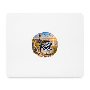 Insel Poel Ostseeluft Design - Mousepad (Querformat) - Weiß - Vorne