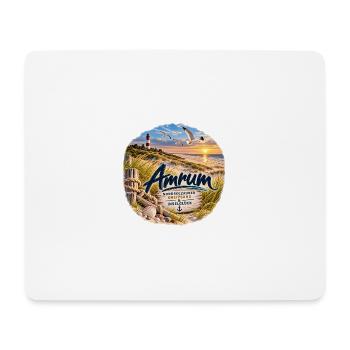 Amrum Nordseezauber Strandglück - Mousepad (Querformat) - Weiß - Vorne
