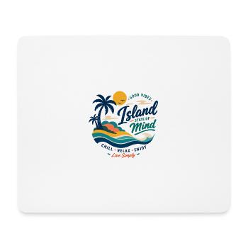Island Mind – Gute Vibes Insel - Mousepad (Querformat) - Weiß - Vorne
