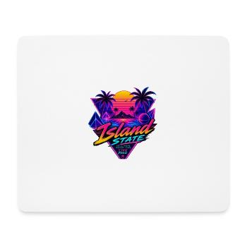 Insel Neon Retro Sunset - Mousepad (Querformat) - Weiß - Vorne