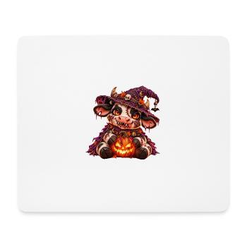 Gruselige Halloween-Kuh - Mousepad (Querformat) - Weiß - Vorne