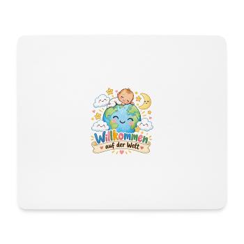 Willkommen auf der Welt Baby - Mousepad (Querformat) - Weiß - Vorne