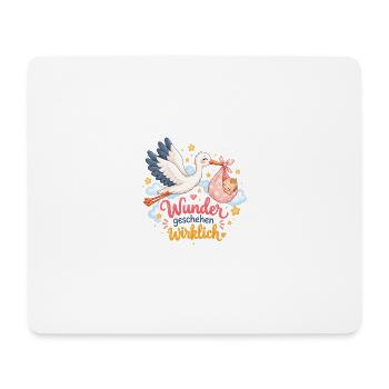 Wunder geschehen wirklich Storch Baby - Mousepad (Querformat) - Weiß - Vorne
