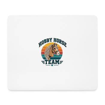 Hobby Horse Team Vintage Retro - Mousepad (Querformat) - Weiß - Vorne