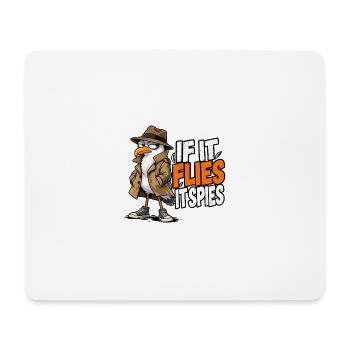 Spy Seagull Noir - Mousepad (Querformat) - Weiß - Vorne