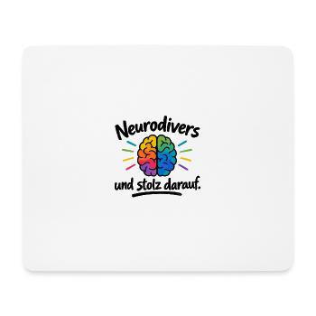 Neurodiversität strahlt bunt - Mousepad (Querformat) - Weiß - Vorne