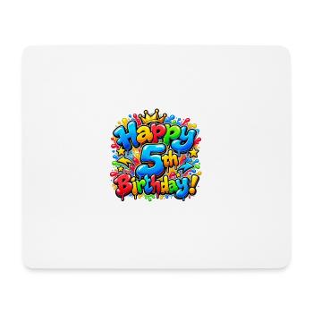 Herzlichen Glückwunsch zum 5. Geburtstag Graffiti: Epische Straßenparty! - Mousepad (Querformat) - Weiß - Vorne